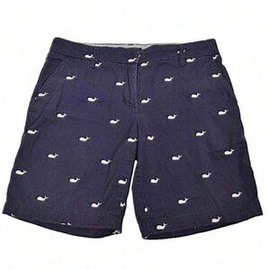 British Khaki  Whale Shorts Blue Pink Embroidered Cotton Size‎ 8
